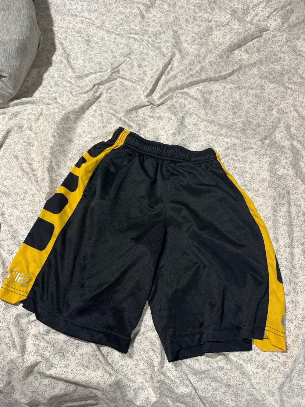 Black & Yellow Kid's Athletic Shorts